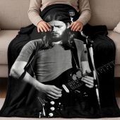 Pink Floyd Velveteen Plush Blanket - David Gilmour Live In Concert 1974 Pink Floyd Velveteen Plush Blanket - David Gilmour Live In Concert 1974