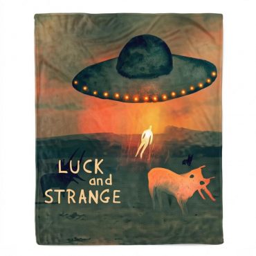 Pink Floyd Velveteen Plush Blanket - David GIlmour Luck And Strange Dark and Velvet Nights