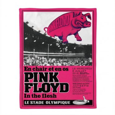 Pink Floyd Velveteen Plush Blanket - En Chair Et En Os Le Stade Olympique In The Flesh Concert Pink Floyd Velveteen Plush Blanket - En Chair Et En Os Le Stade Olympique In The Flesh Concert