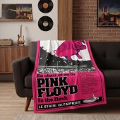 Pink Floyd Velveteen Plush Blanket - En Chair Et En Os Le Stade Olympique In The Flesh Concert