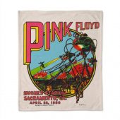 Pink Floyd Velveteen Plush Blanket - Hughes Stadium Sacramento Concert