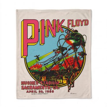 Pink Floyd Velveteen Plush Blanket - Hughes Stadium Sacramento Concert