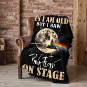Pink Floyd Velveteen Plush Blanket - I Am Old But I Saw Pink Floyd On Stage DSOTM