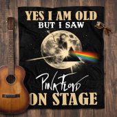 Pink Floyd Velveteen Plush Blanket - I Am Old But I Saw Pink Floyd On Stage DSOTM