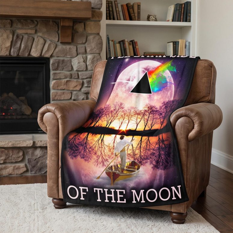 Pink Floyd Velveteen Plush Blanket - I’ll See You On The Dark Side Of The Moon Pink Floyd Velveteen Plush Blanket - I’ll See You On The Dark Side Of The Moon
