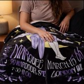 Pink Floyd Velveteen Plush Blanket - Moon Girl Marquee March 15 66 London