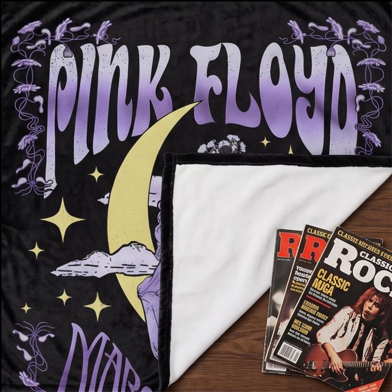 Pink Floyd Velveteen Plush Blanket - Moon Girl Marquee March 15 66 London