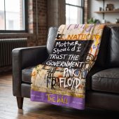 Pink Floyd Velveteen Plush Blanket - Mother Should I Trust The Government Berlin Wall 1990 Pink Floyd Velveteen Plush Blanket - Mother Should I Trust The Government Berlin Wall 1990