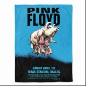 Pink Floyd Velveteen Plush Blanket - Pink Floyd Dallas Texas 1994 Concert