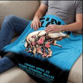 Pink Floyd Velveteen Plush Blanket - Pink Floyd Dallas Texas 1994 Concert