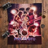 Pink Floyd Velveteen Plush Blanket - Pink Floyd Live At PomPeii Illustration
