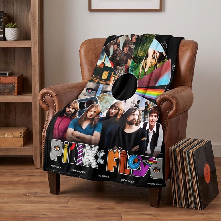 Pink Floyd Velveteen Plush Blanket - Pink Floyd Shirt Time Line Album Collage Signature Pink Floyd Velveteen Plush Blanket - Pink Floyd Shirt Time Line Album Collage Signature