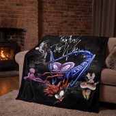 Pink Floyd Velveteen Plush Blanket - Pink Floyd The Wall Scorpion Mother Vintage