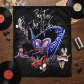 Pink Floyd Velveteen Plush Blanket - Pink Floyd The Wall Scorpion Mother Vintage