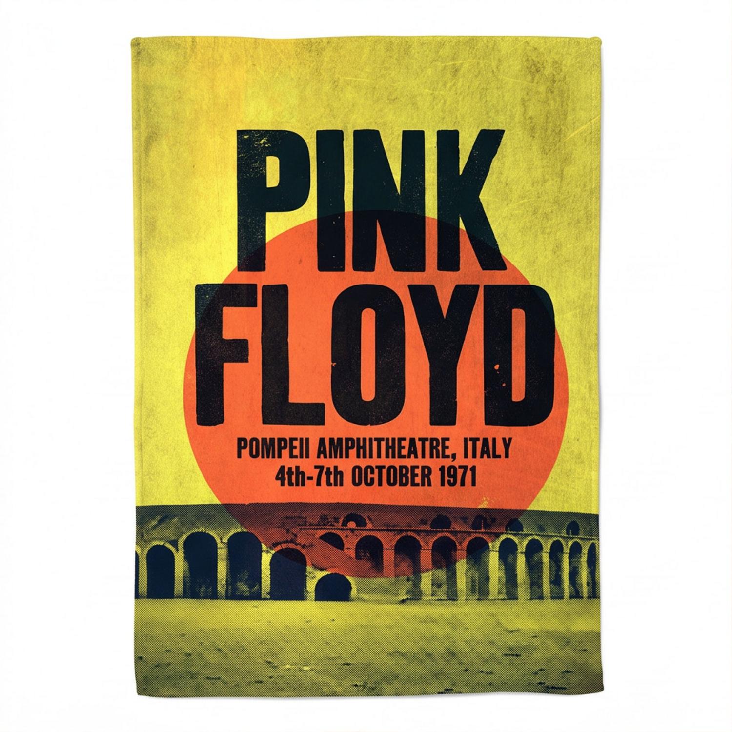 Pink Floyd Velveteen Plush Blanket - Pompeii Amphitheatre Italy 1971 Pink Floyd Velveteen Plush Blanket - Pompeii Amphitheatre Italy 1971