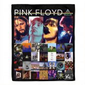 Pink Floyd Velveteen Plush Blanket - Retro DSOTM Members