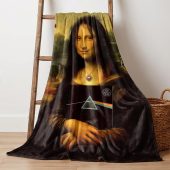 Pink Floyd Velveteen Plush Blanket - TDSOTM Vinyl Disk Animals Atom Heart Mother Monalisa Parody