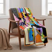 Pink Floyd Velveteen Plush Blanket - The Dark side Of The Moon Live Debut 50th Anniversary