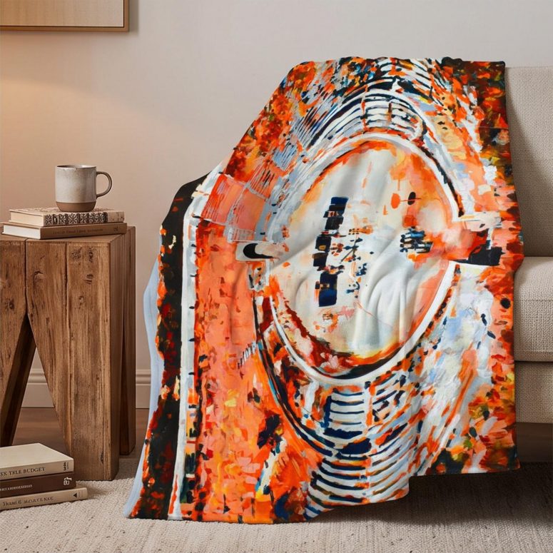 Pink Floyd Velveteen Plush Blanket - This is where the magic happens Pink Floyd in Pompeii Painting