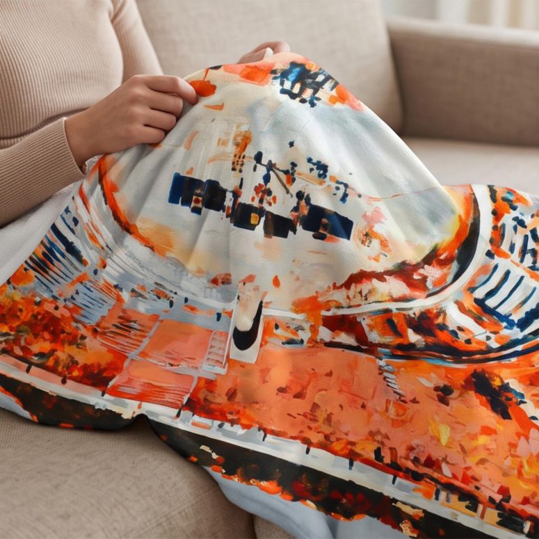Pink Floyd Velveteen Plush Blanket - This is where the magic happens Pink Floyd in Pompeii Painting