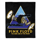 Pink Floyd Velveteen Plush Blanket - Time Dark Side Of The Moon
