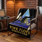 Pink Floyd Velveteen Plush Blanket - Time Dark Side Of The Moon Pink Floyd Velveteen Plush Blanket - Time Dark Side Of The Moon