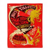 Pink Floyd Velveteen Plush Blanket - Vintage Concert Poster from Fillmore Auditorium