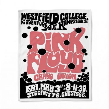Pink Floyd Velveteen Plush Blanket - Westfield College Hampstead Concert 1968
