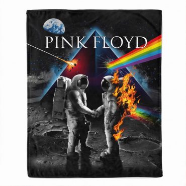 Pink Floyd Velveteen Plush Blanket - Wish You Were Here DSOTM Astronaut Handshake Pink Floyd Velveteen Plush Blanket - Wish You Were Here DSOTM Astronaut Handshake