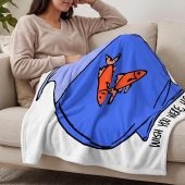 Pink Floyd Velveteen Plush Blanket - Wish You Were Here lost souls in Fish Bowl Doodle Art Pink Floyd Velveteen Plush Blanket - Wish You Were Here lost souls in Fish Bowl Doodle Art