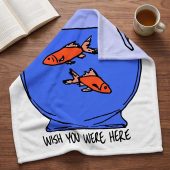 Pink Floyd Velveteen Plush Blanket - Wish You Were Here lost souls in Fish Bowl Doodle Art Pink Floyd Velveteen Plush Blanket - Wish You Were Here lost souls in Fish Bowl Doodle Art