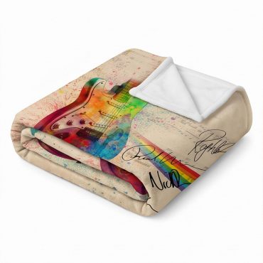 Pink Floyd Velveteen Plush Blanket - Wish You Were Here Pink Floyd Sign Guitar Pink Floyd Velveteen Plush Blanket - Wish You Were Here Pink Floyd Sign Guitar