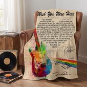 Pink Floyd Velveteen Plush Blanket - Wish You Were Here Pink Floyd Sign Guitar Pink Floyd Velveteen Plush Blanket - Wish You Were Here Pink Floyd Sign Guitar