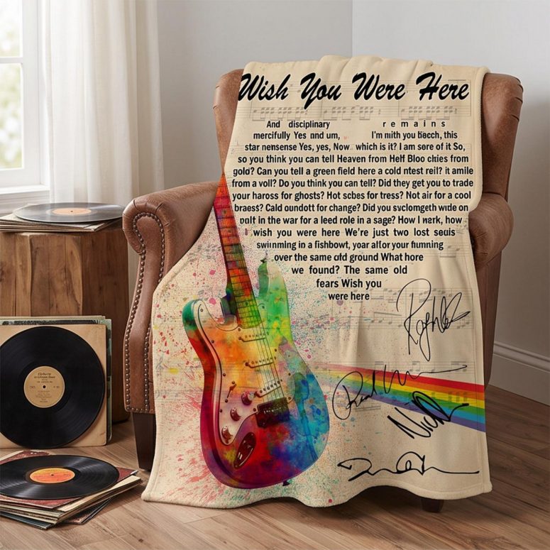 Pink Floyd Velveteen Plush Blanket - Wish You Were Here Pink Floyd Sign Guitar Pink Floyd Velveteen Plush Blanket - Wish You Were Here Pink Floyd Sign Guitar