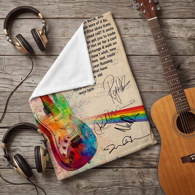 Pink Floyd Velveteen Plush Blanket - Wish You Were Here Pink Floyd Sign Guitar Pink Floyd Velveteen Plush Blanket - Wish You Were Here Pink Floyd Sign Guitar