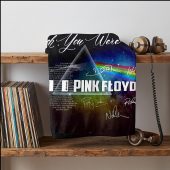 Pink Floyd Velveteen Plush Blanket - Wish You Were Here With Guitar Typography And Signatures Pink Floyd Velveteen Plush Blanket - Wish You Were Here With Guitar Typography And Signatures