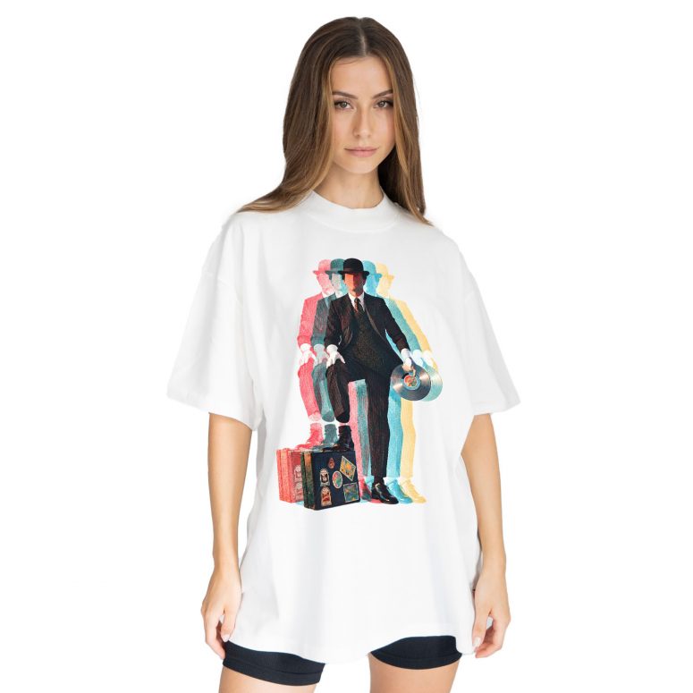 Pink Floyd Shirt - Wish You Were Here Desert Man In Bowler Psychedelic Echo Effect