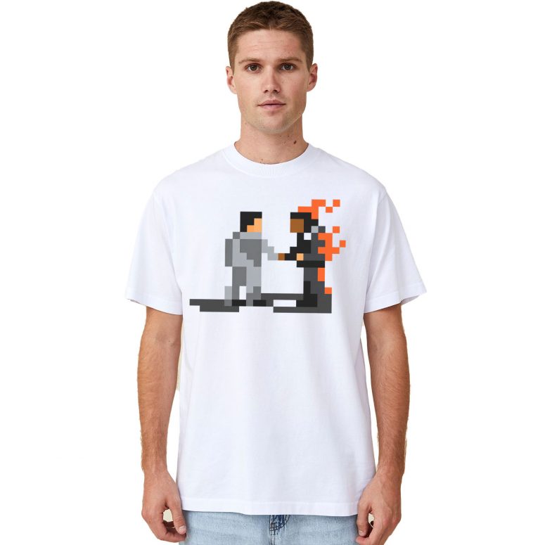 Pink Floyd Shirt - Wish You Were Here ShakeHand Pixel Art