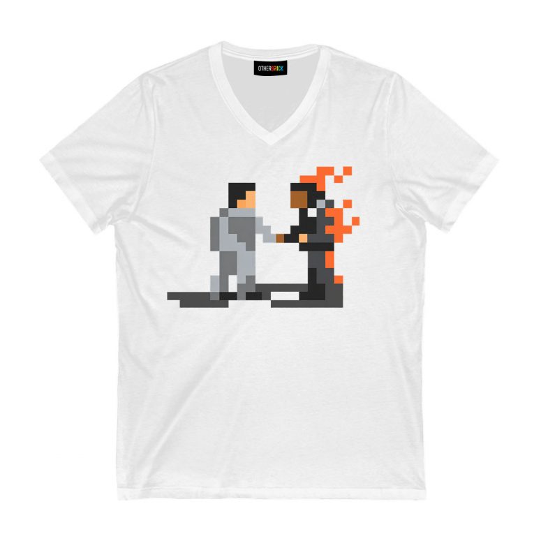 Pink Floyd Shirt - Wish You Were Here ShakeHand Pixel Art