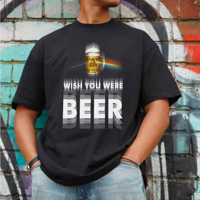 Pink Floyd Shirt - Wish You Were Beer Blind Drunk Pink Floyd Shirt - Wish You Were Beer Blind Drunk