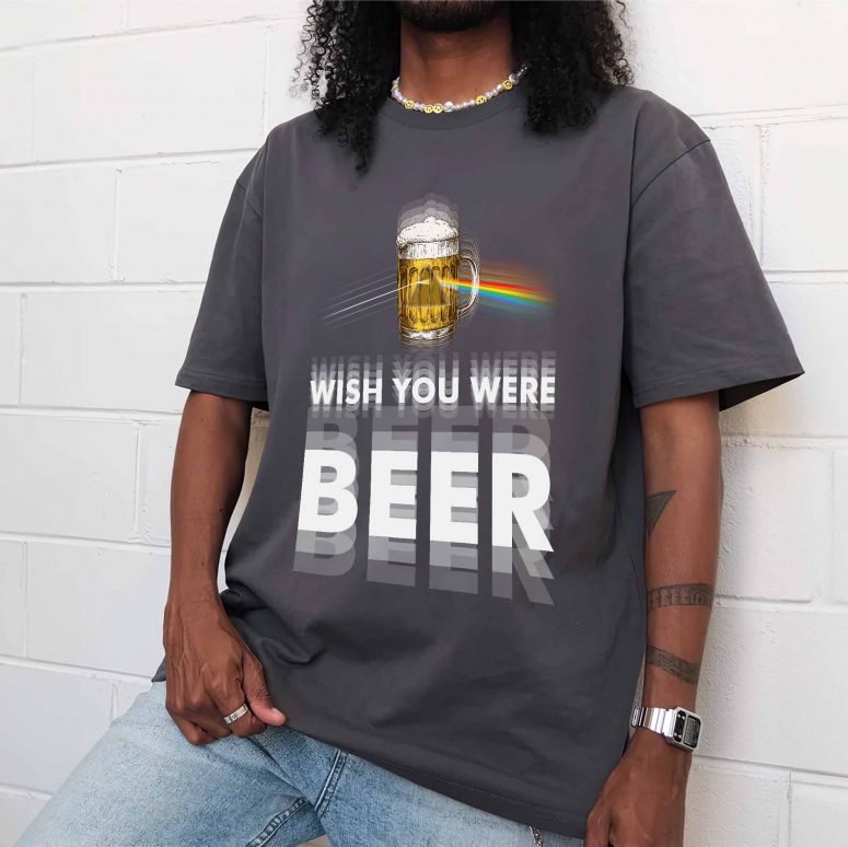 Pink Floyd Shirt - Wish You Were Beer Blind Drunk Pink Floyd Shirt - Wish You Were Beer Blind Drunk