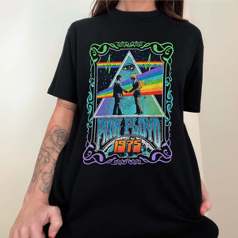 Pink Floyd Shirt - Dark Side Of the Moon Wish You Were Here 1975 Pink Floyd Shirt - Dark Side Of the Moon Wish You Were Here 1975