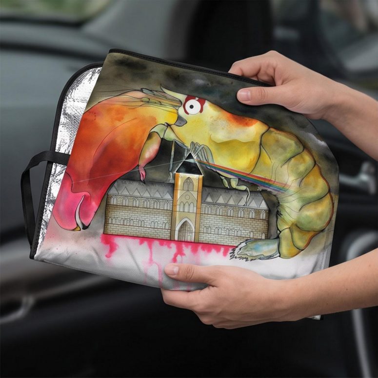 Pink Floyd Auto Sun Shade - Another Shrimp in the Wall Pink Floyd Auto Sun Shade - Another Shrimp in the Wall