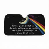 Pink Floyd Auto Sun Shade - Breathe Lyric DSOTM All Your Life Will Ever Be