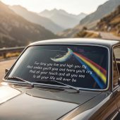 Pink Floyd Auto Sun Shade - Breathe Lyric DSOTM All Your Life Will Ever Be