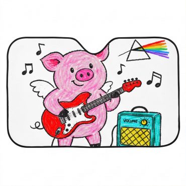 Pink Floyd Auto Sun Shade - Crayon Another Pig In he Band Pink Floyd Auto Sun Shade - Crayon Another Pig In he Band