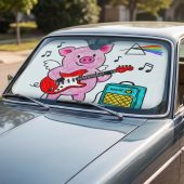 Pink Floyd Auto Sun Shade - Crayon Another Pig In he Band