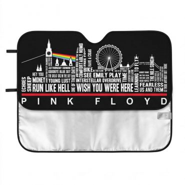 Pink Floyd Auto Sun Shade - London Typography Album Art