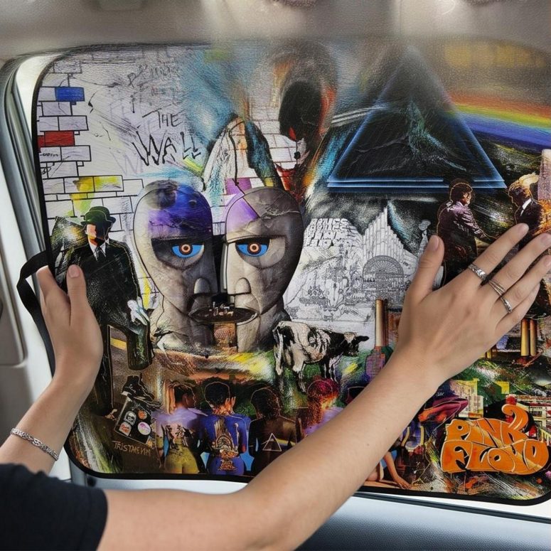 Pink Floyd Auto Sun Shade - Psychedelic Rock Album Cover Pink Floyd Auto Sun Shade - Psychedelic Rock Album Cover