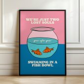 Pink Floyd Canvas - Two Lost Souls Wish You Were Here Pink Blue Pink Floyd Canvas - Two Lost Souls Wish You Were Here Pink Blue